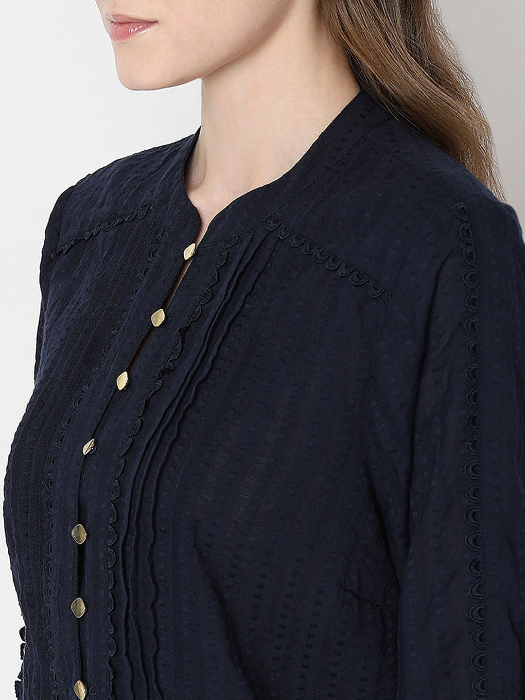 Navy Blue Cotton Top