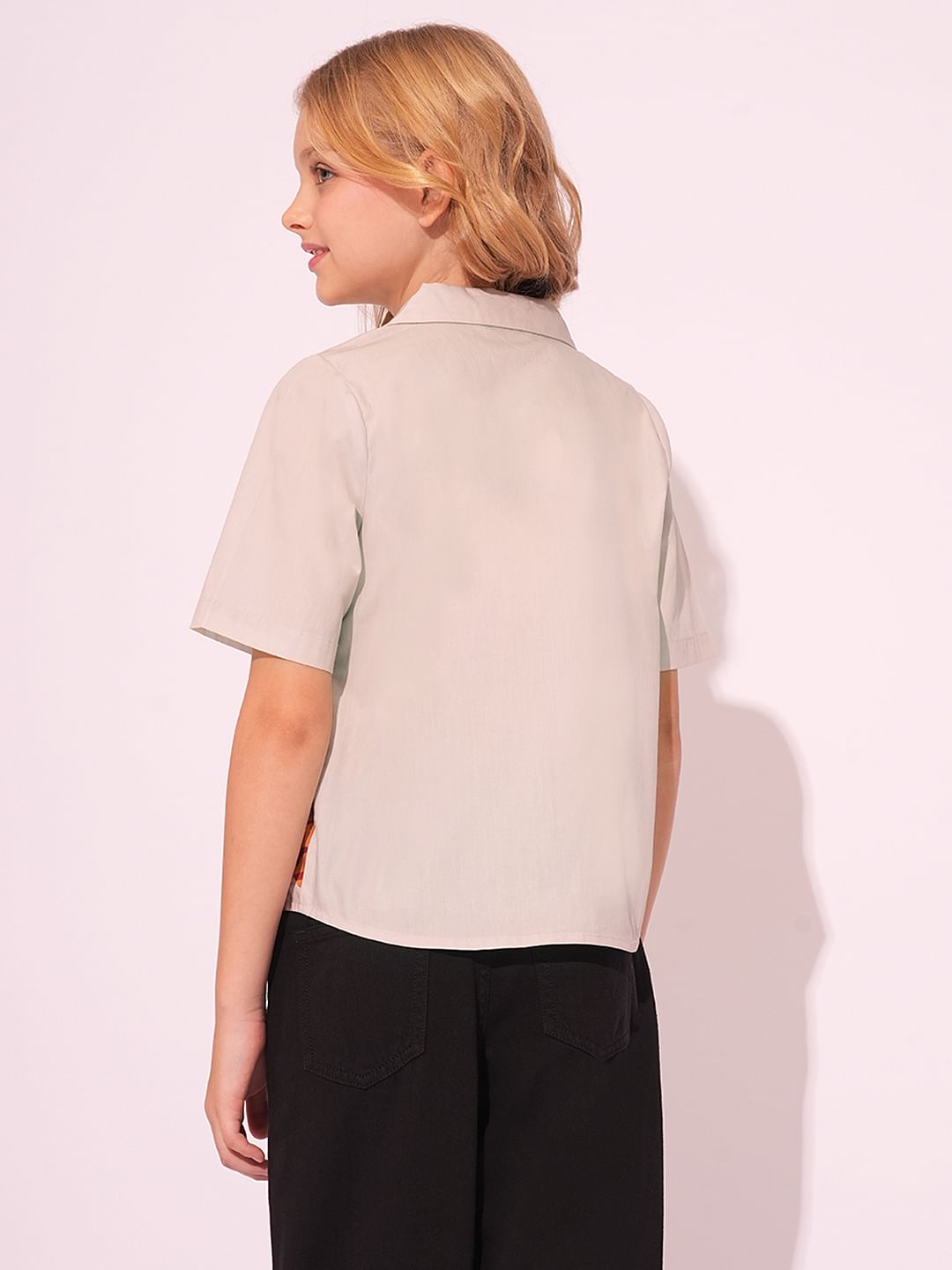 X Jungle Book Beige Printed Short Sleeves Shirt