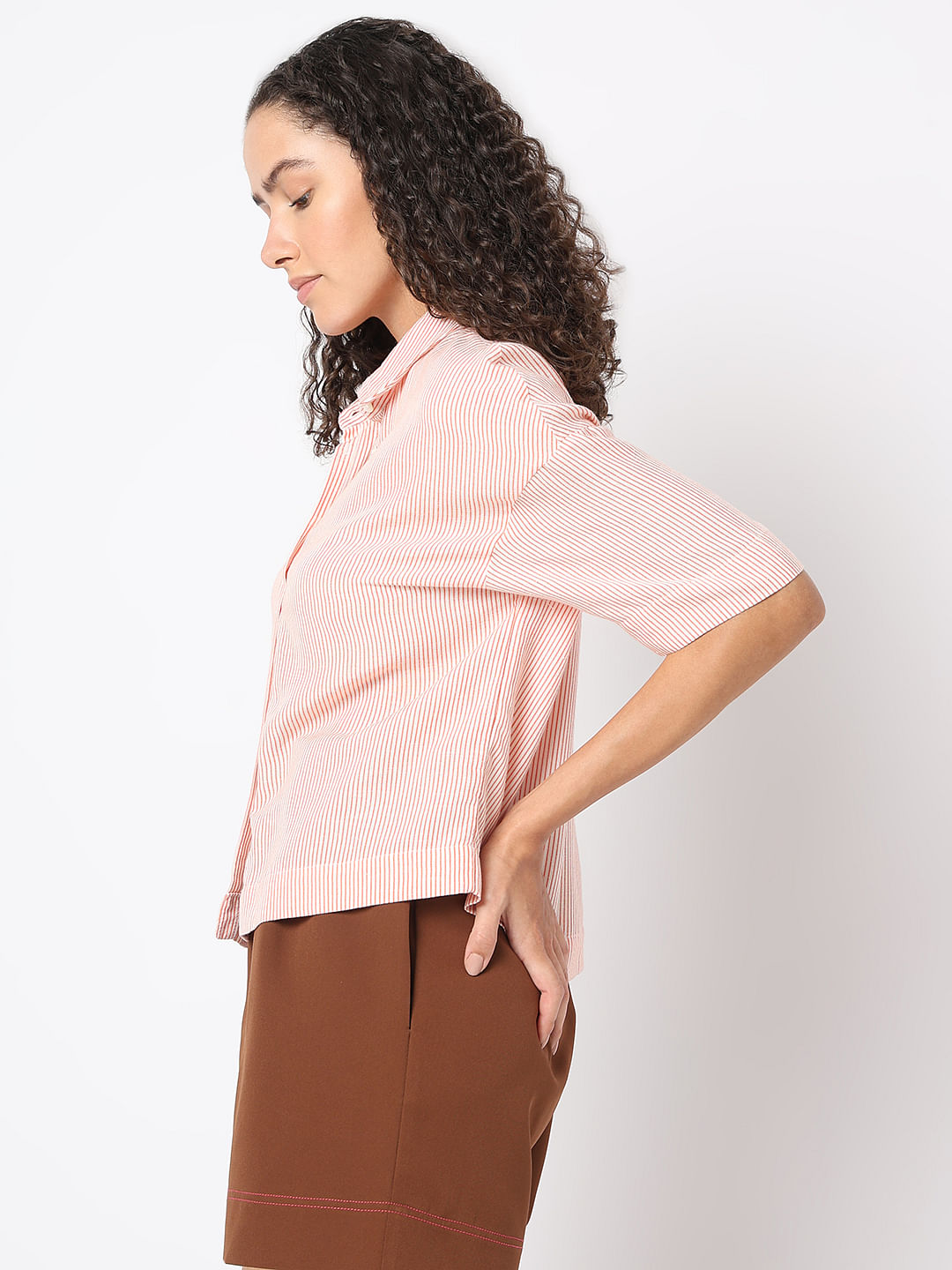 Orange Striped Shirt