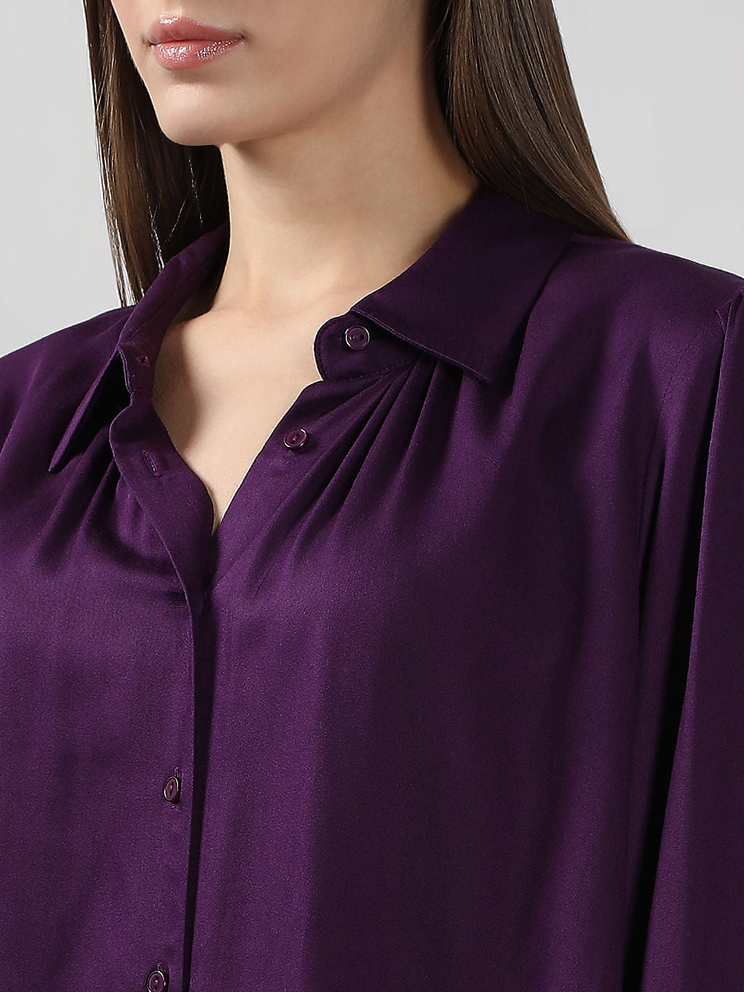 Dark Purple Full Sleeves Shirt