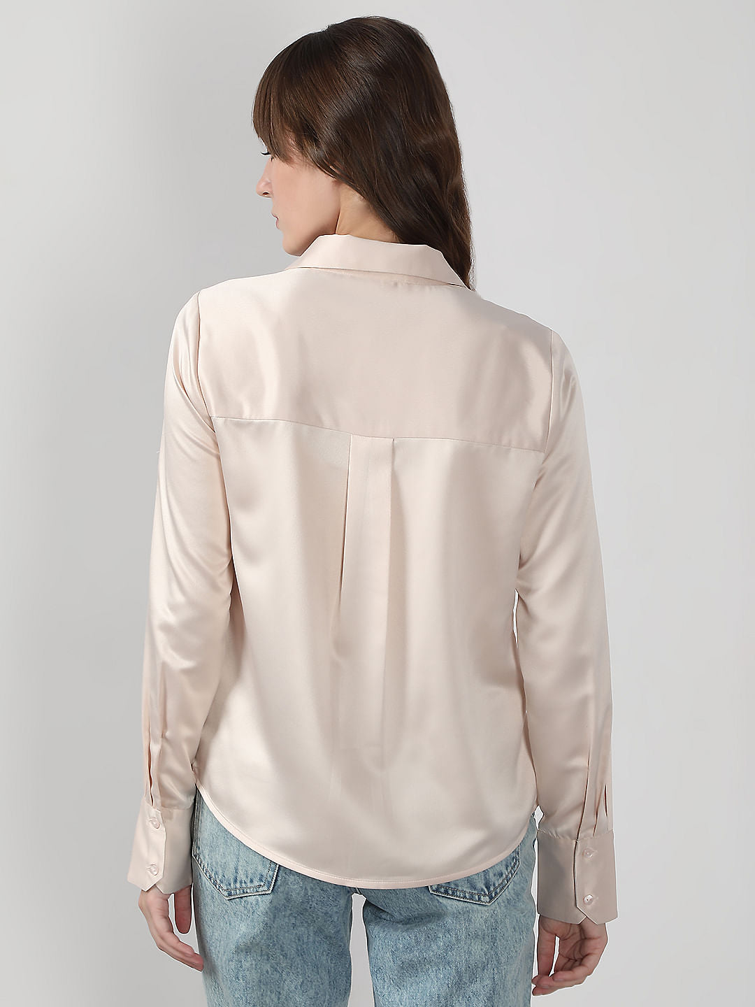 Light Beige Full Sleeves Shirt