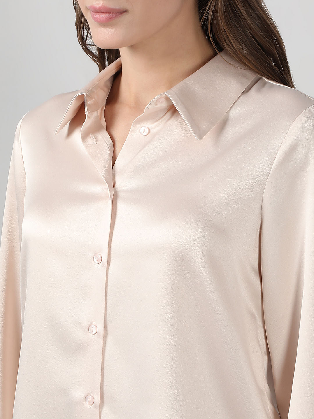 Light Beige Full Sleeves Shirt