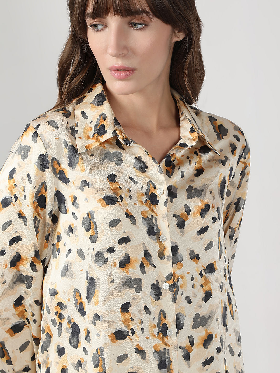 White Animal Print Shirt