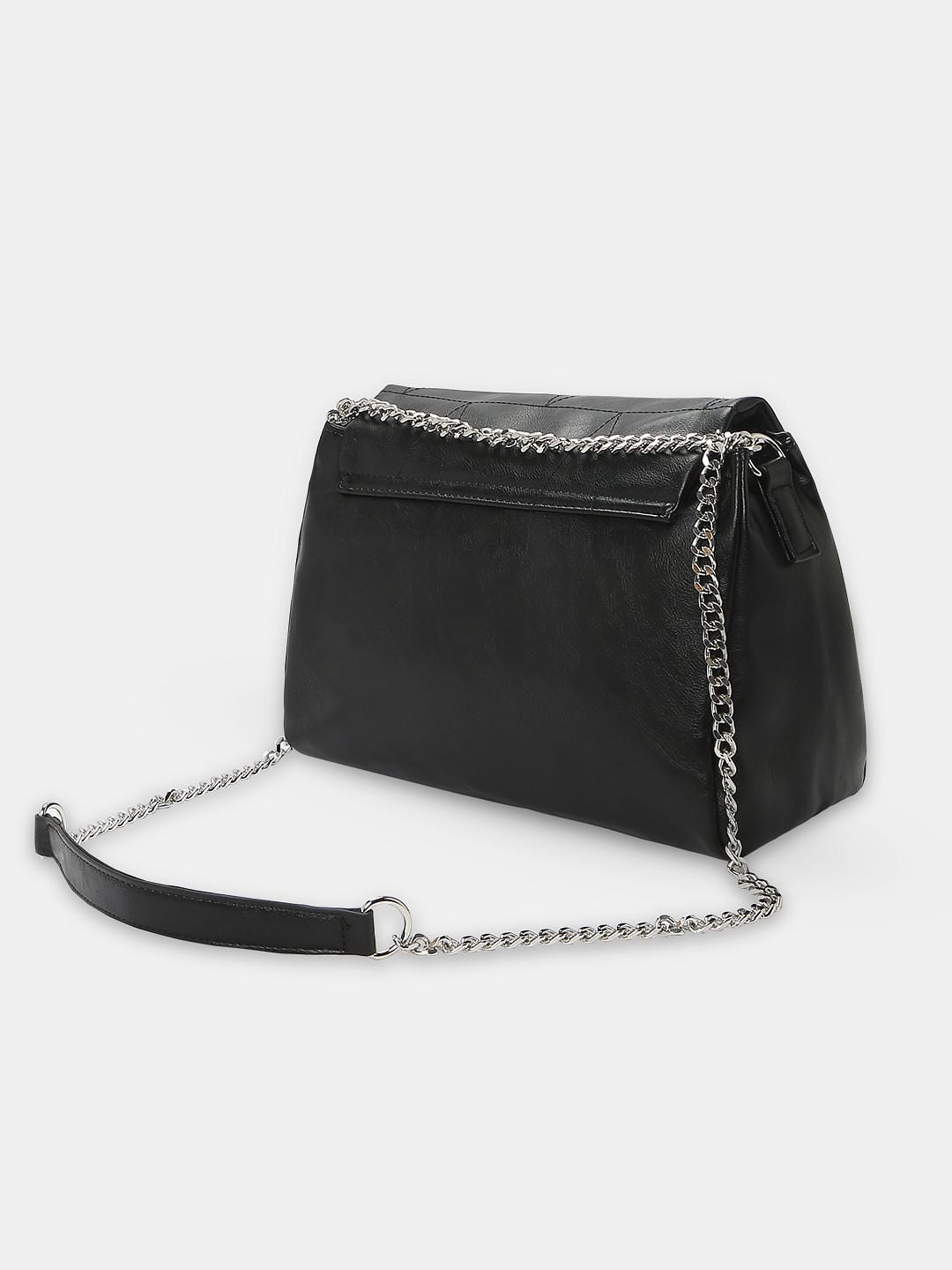 Black Pu Sling Bag