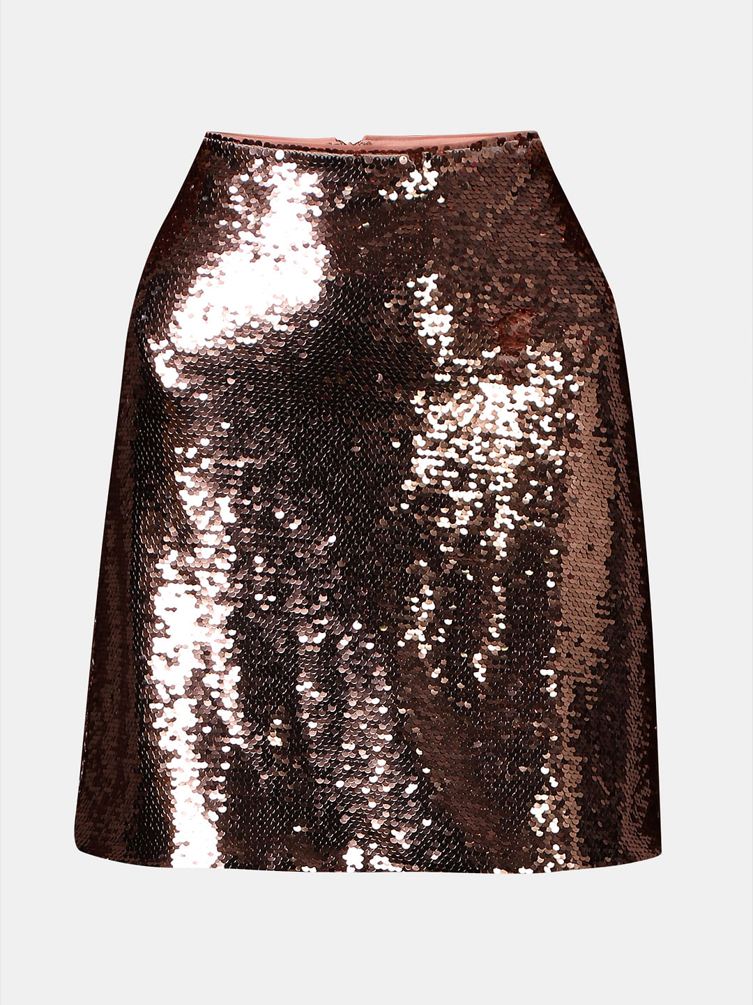 Rose Gold Sequined Co-Ord Set Skirt