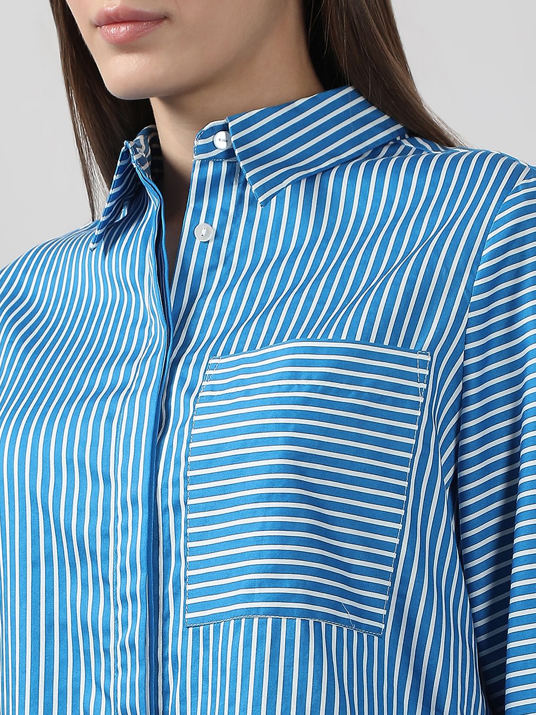 Blue Striped Cotton Shirt