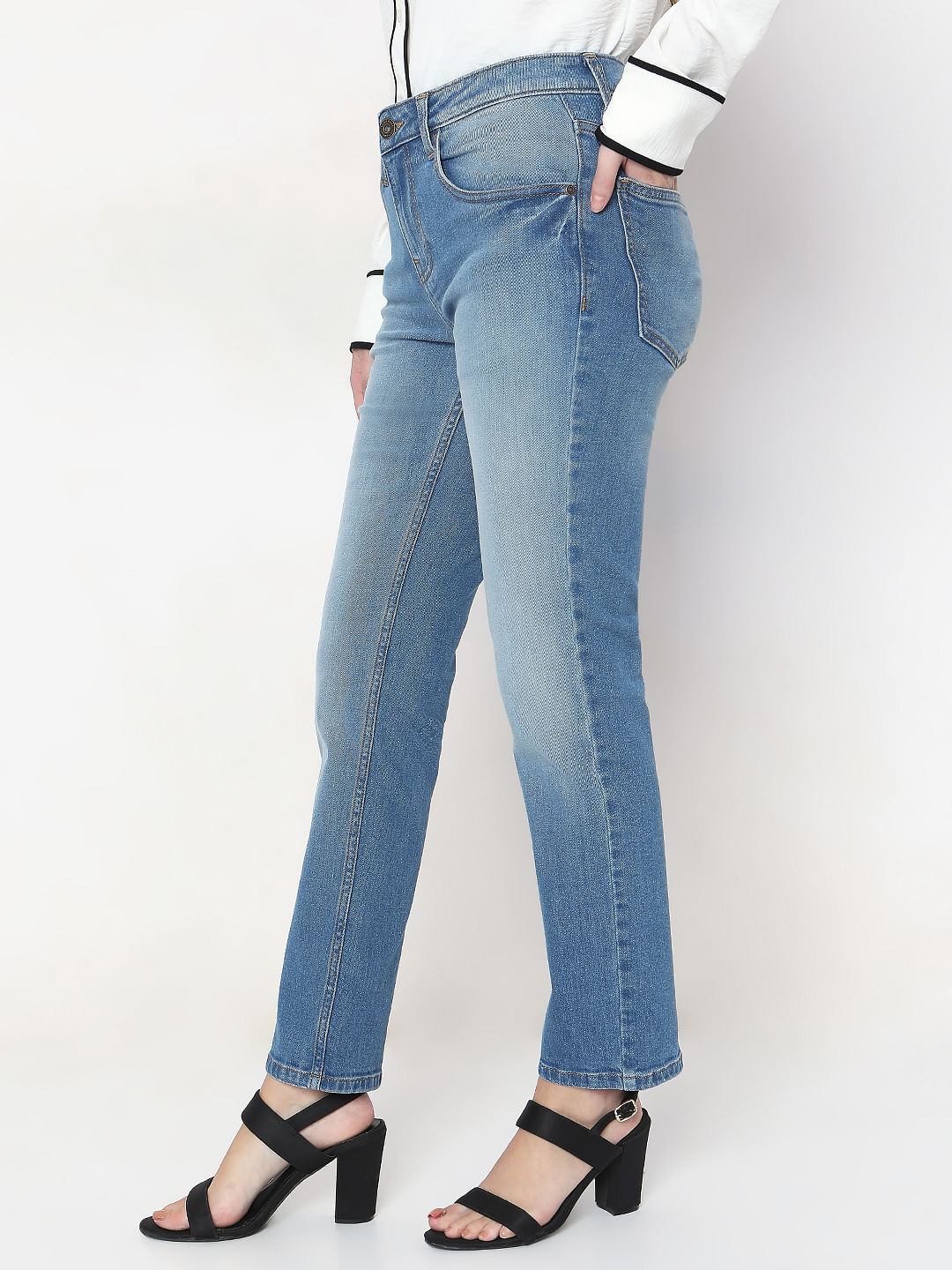 Light Blue Straight Fit Jeans