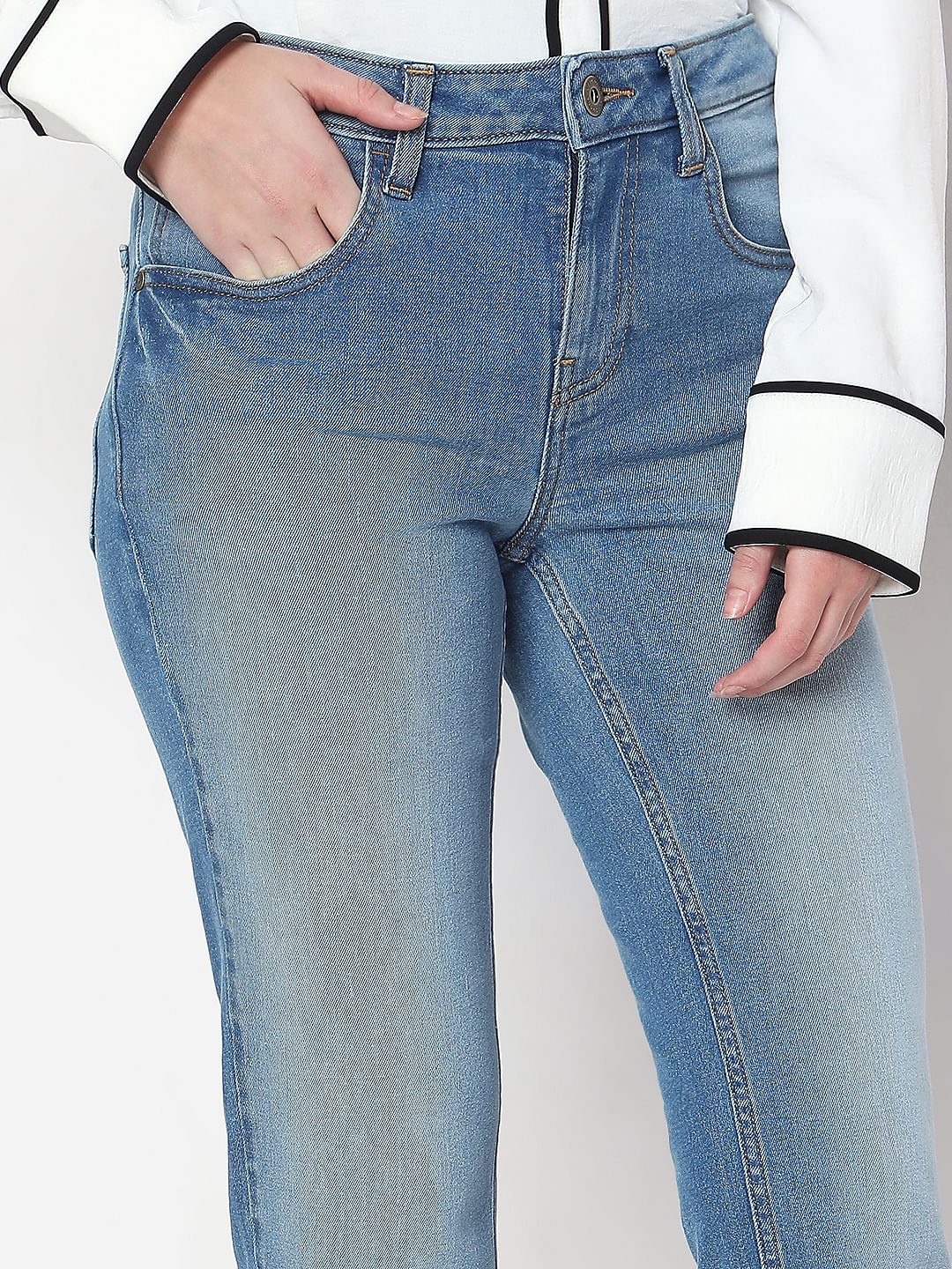 Light Blue Straight Fit Jeans