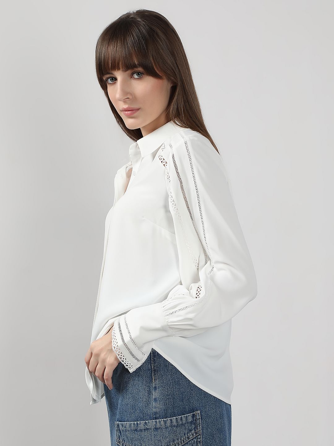 White Full Sleeves Shirt
