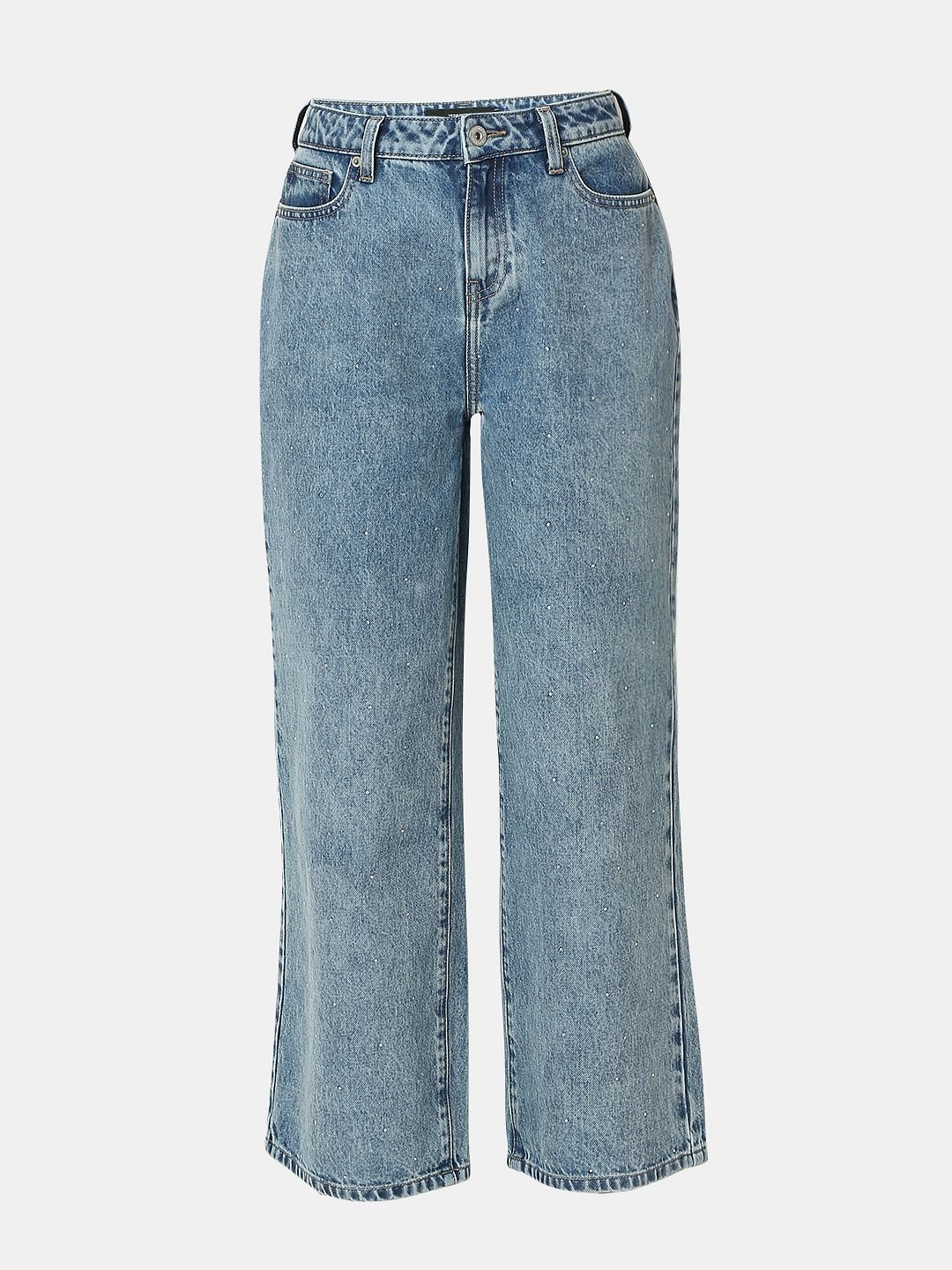 Blue Wide Leg Jeans