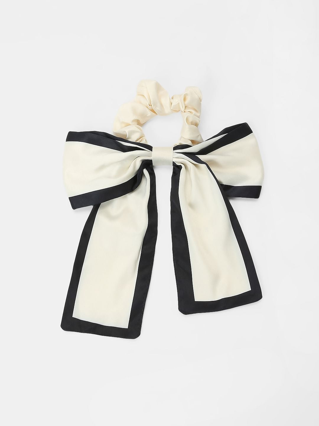 White Bow Scrunchy