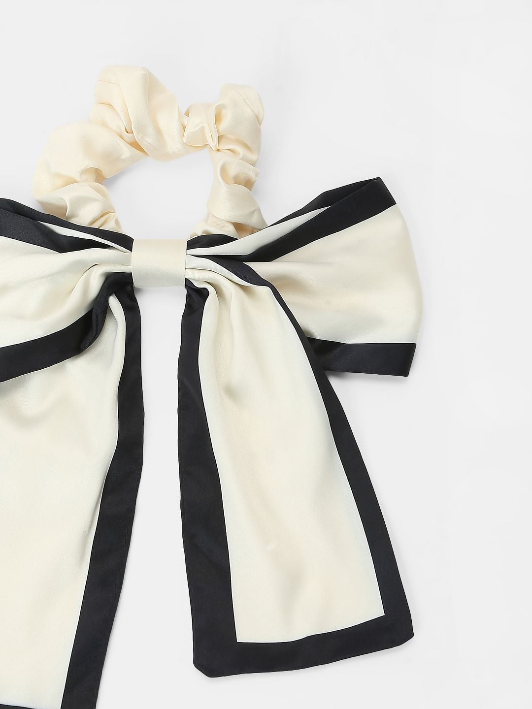 White Bow Scrunchy