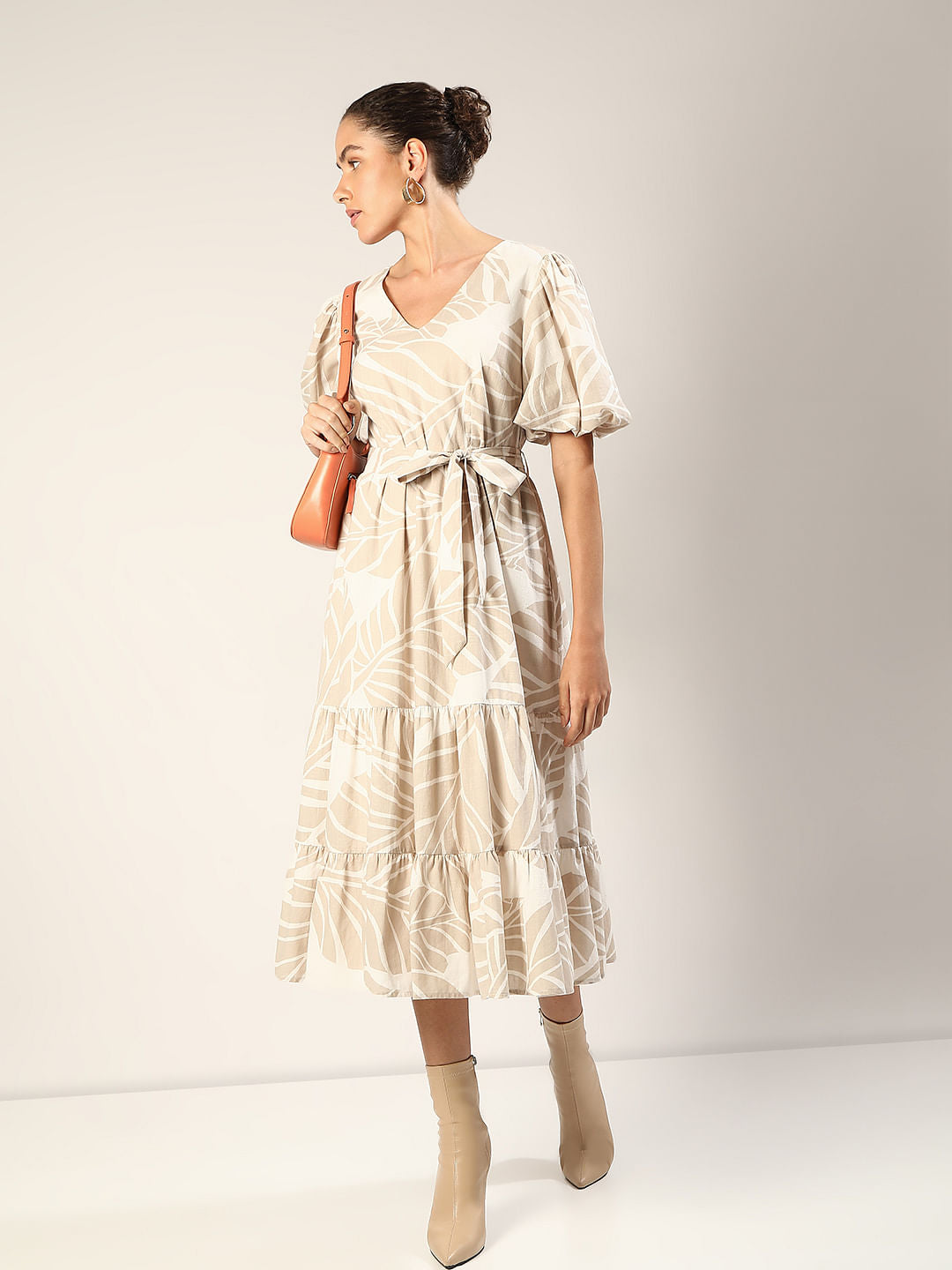 Off-White Printed Midi Dress