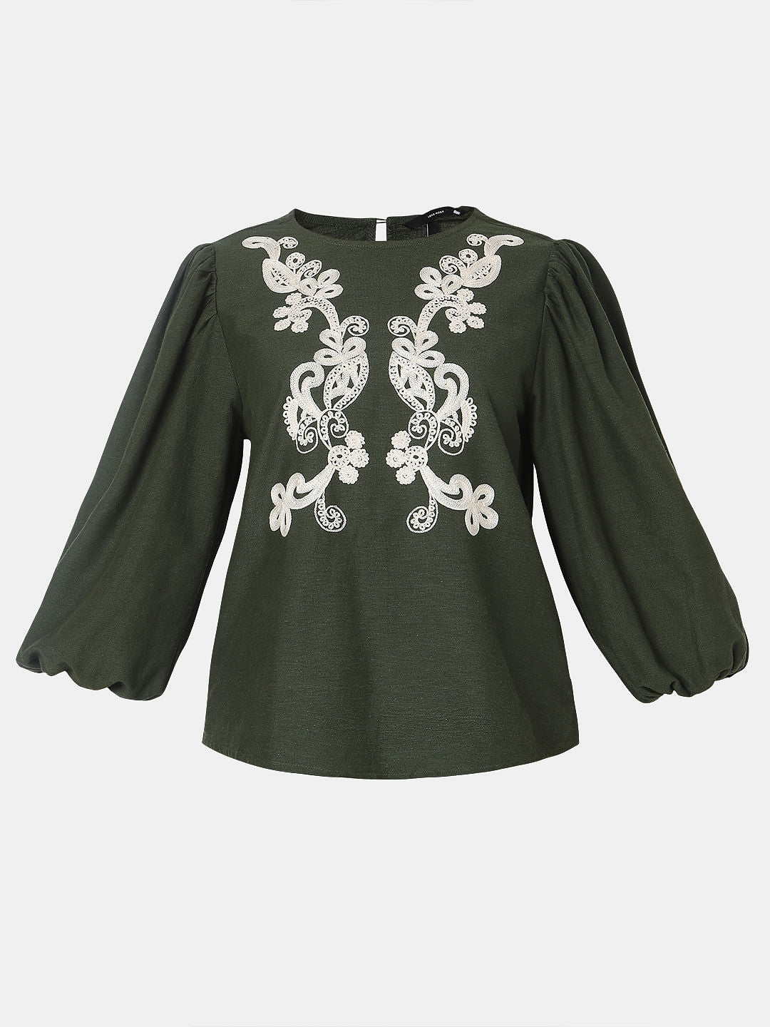 Green Embroidered Co-Ord Set Top