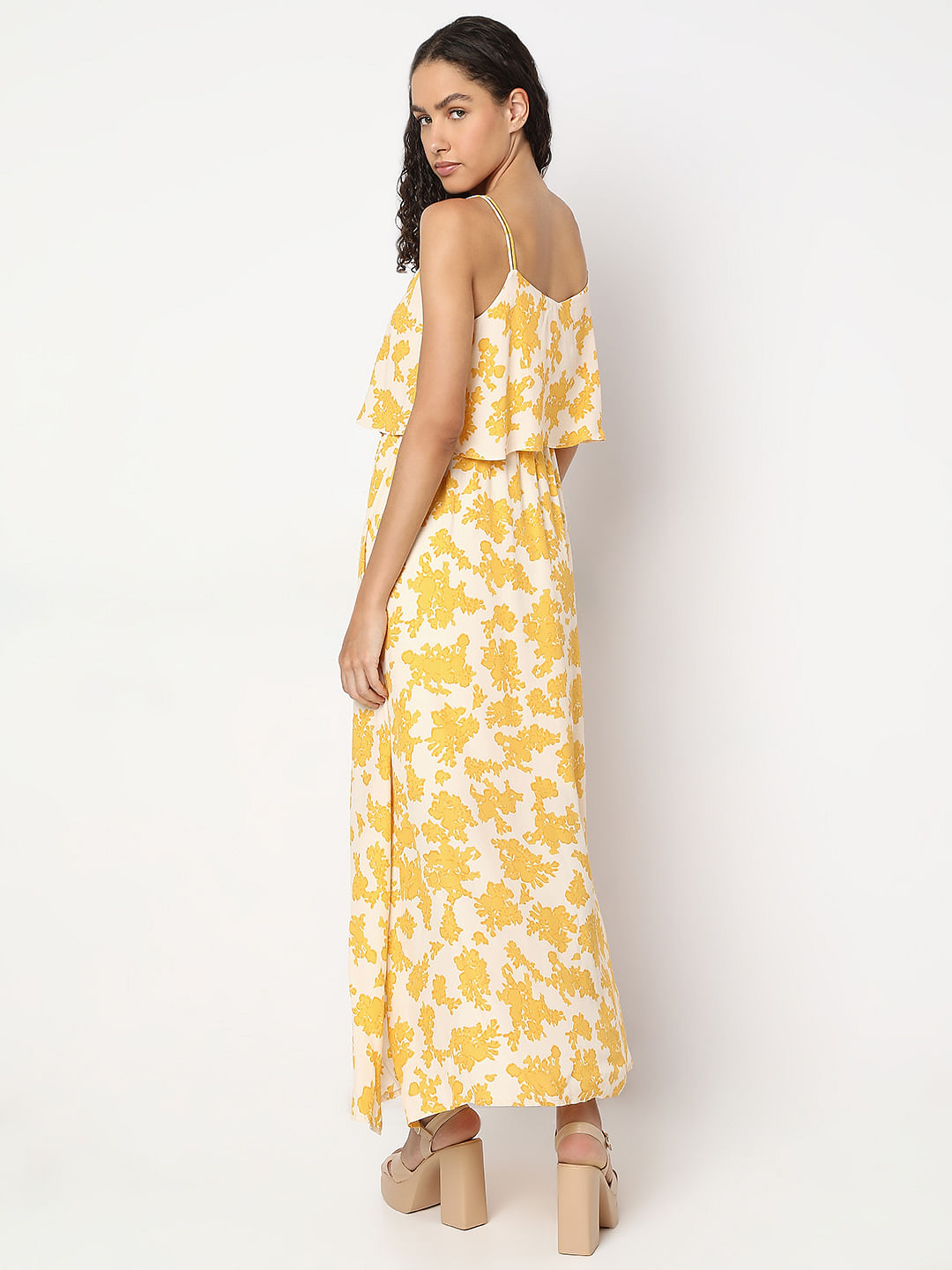 Yellow Floral Maxi Dress