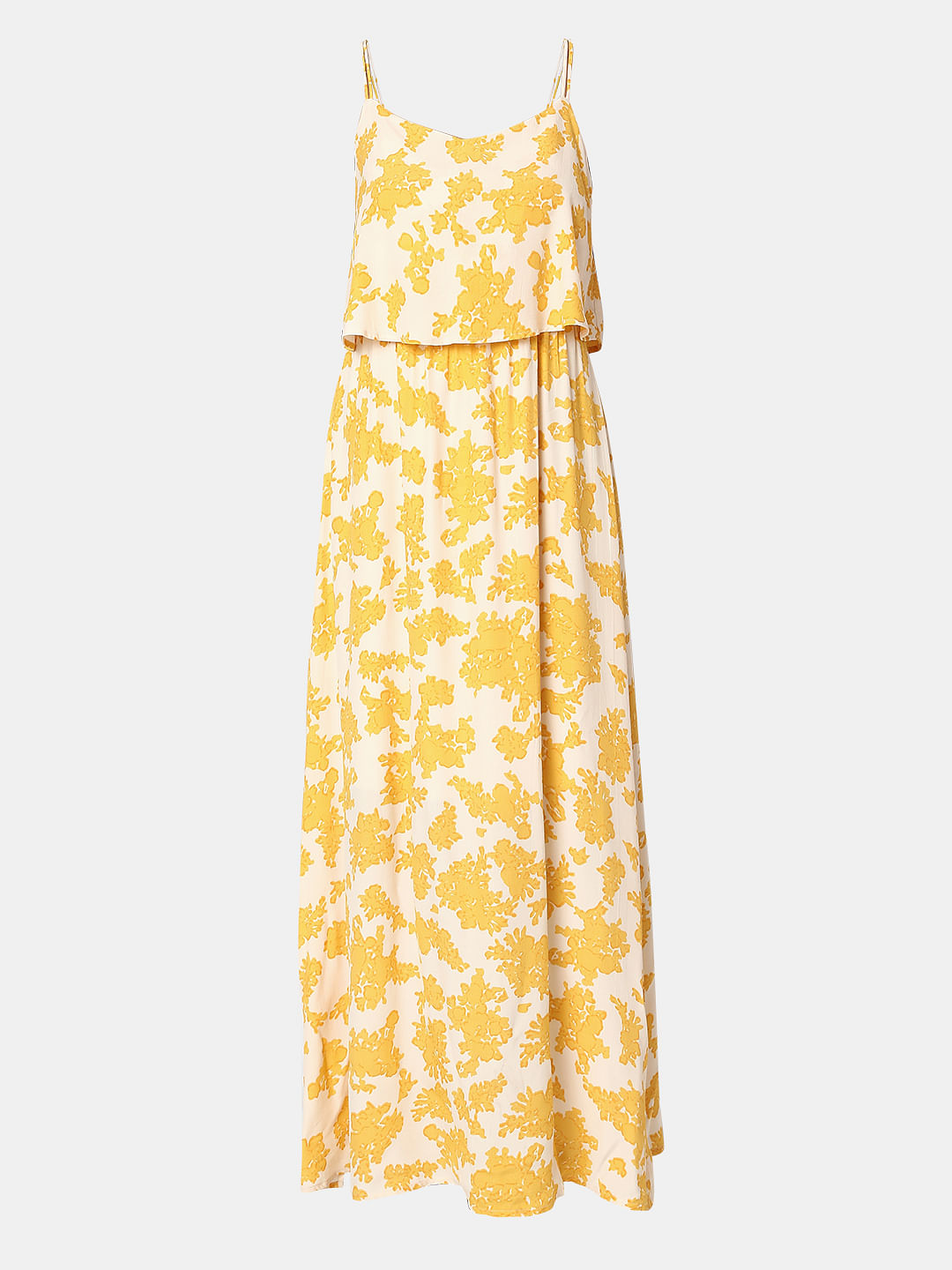 Yellow Floral Maxi Dress