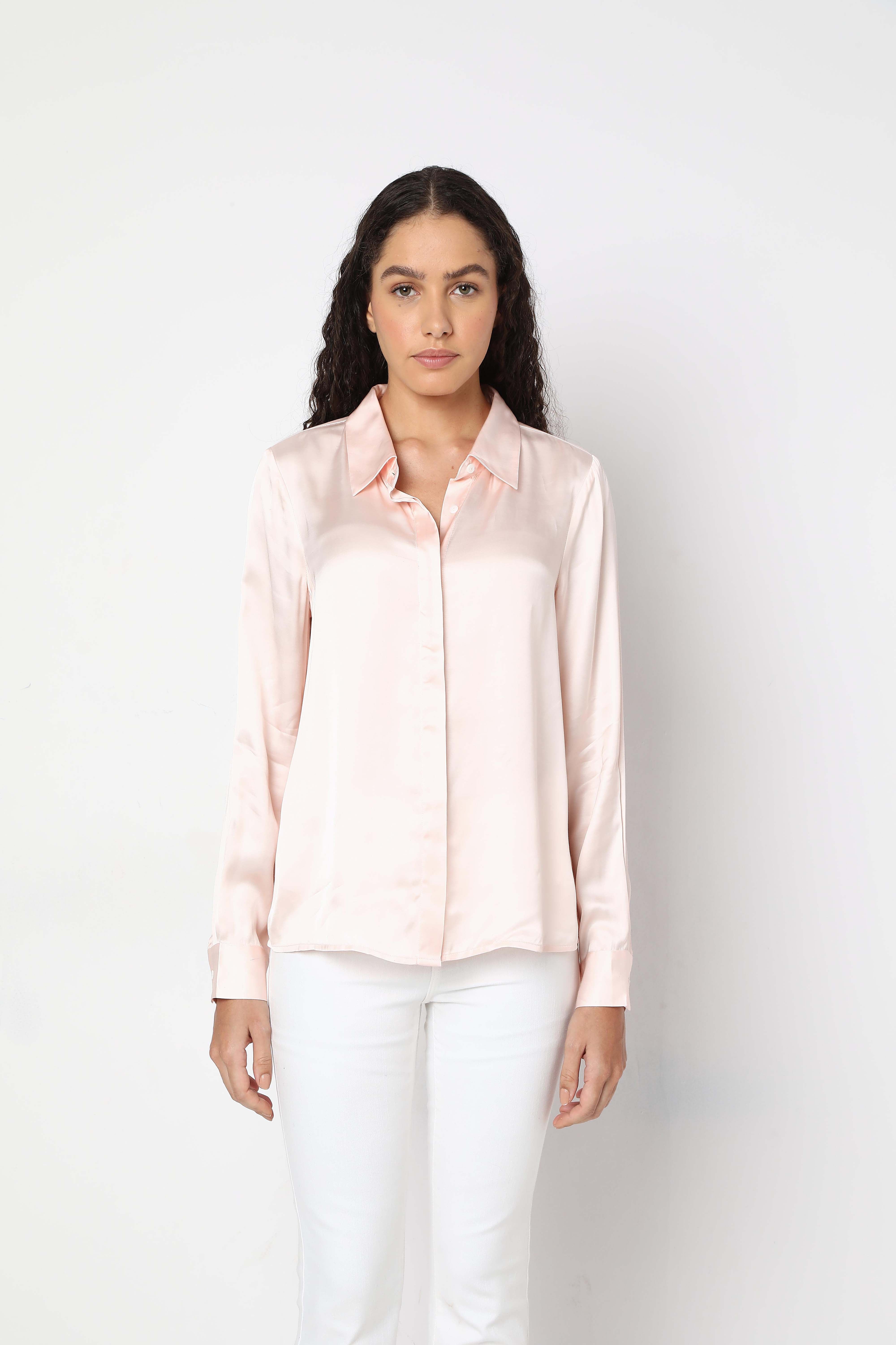 Vero Moda Light Pink Full Sleeves Shirt