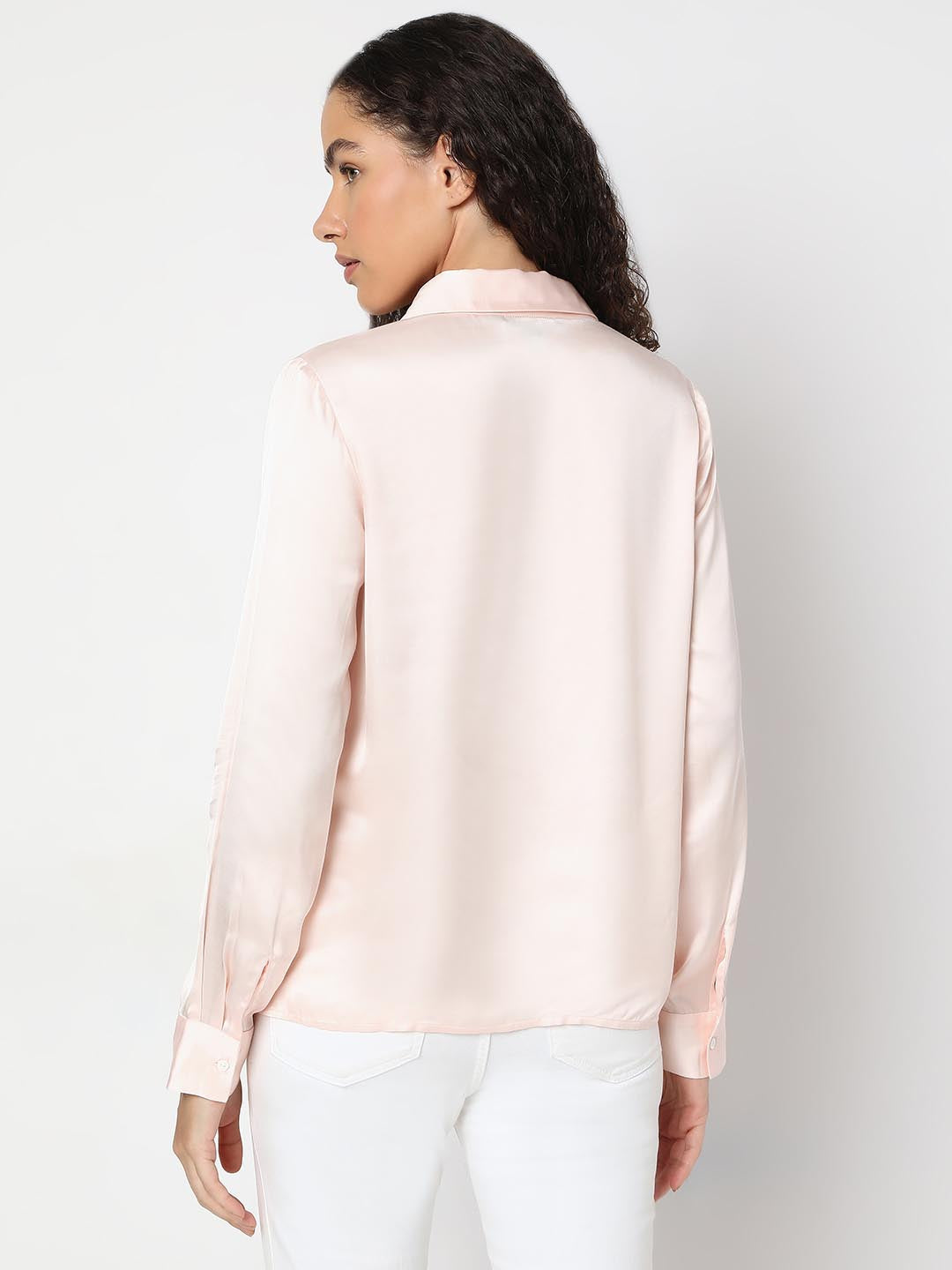 Vero Moda Light Pink Full Sleeves Shirt