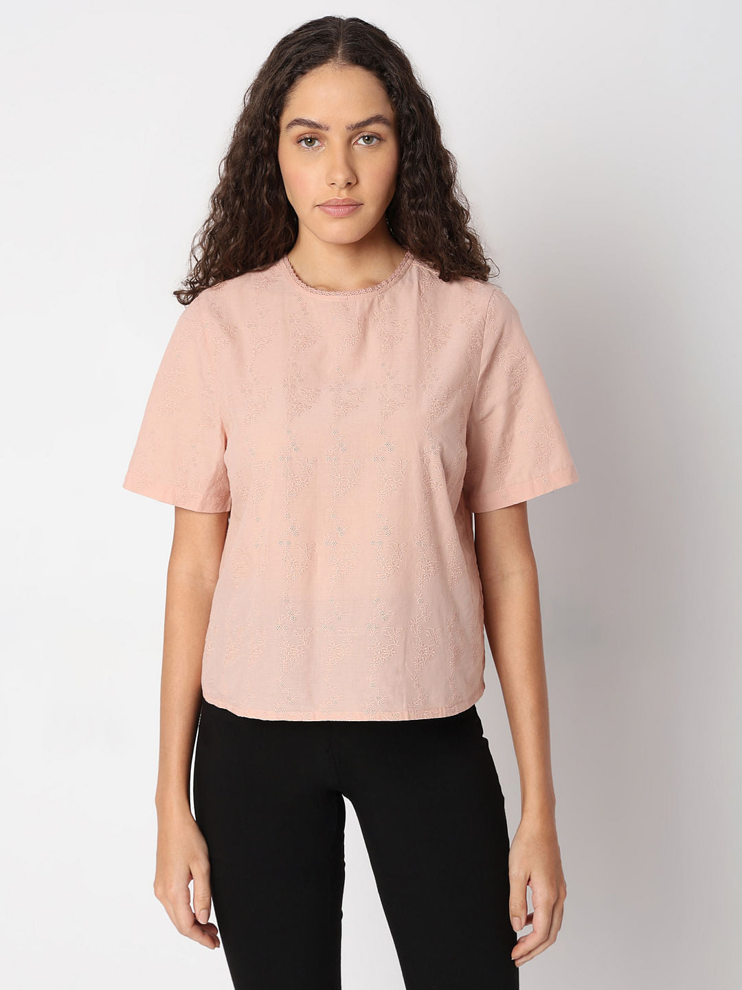 Blush Pink Textured Top