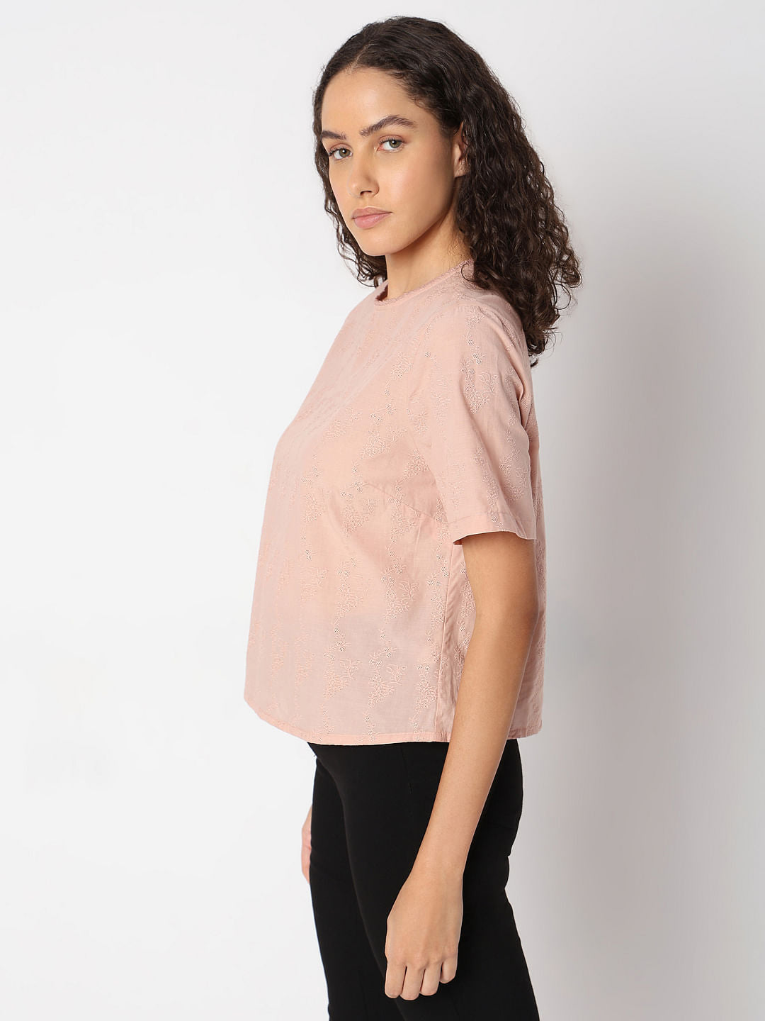 Blush Pink Textured Top
