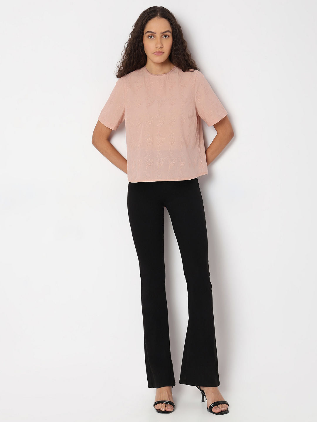 Blush Pink Textured Top