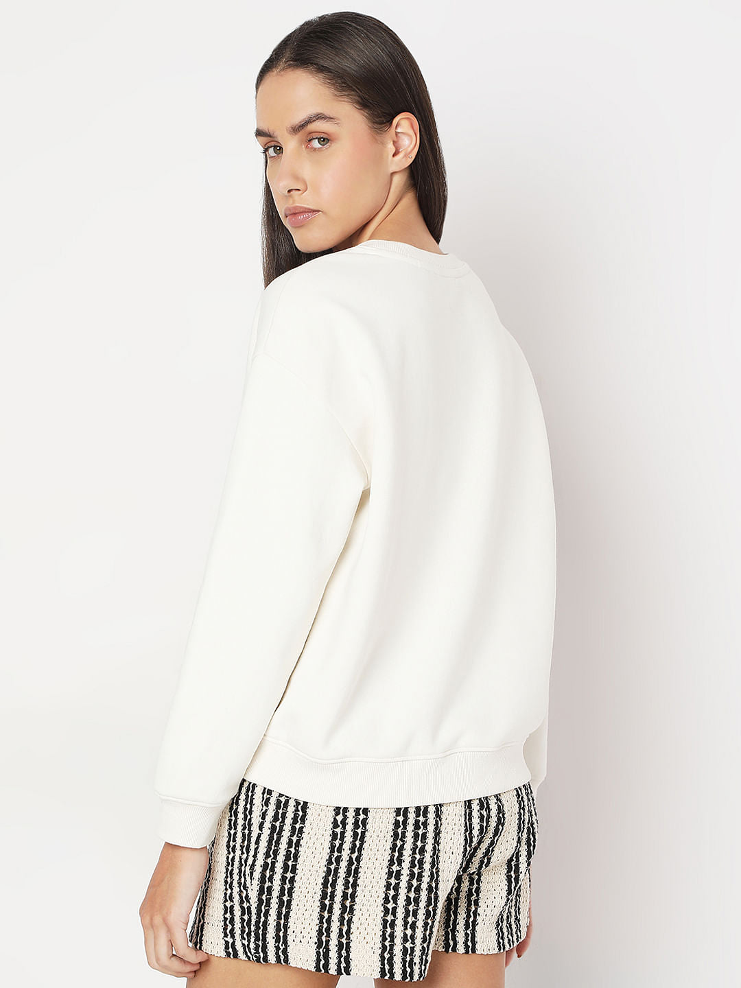 White Printed Sweatshirt