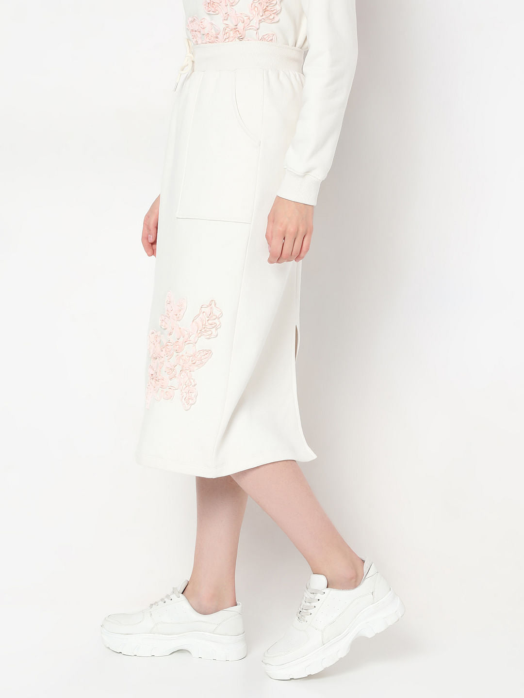White Printed Skirt