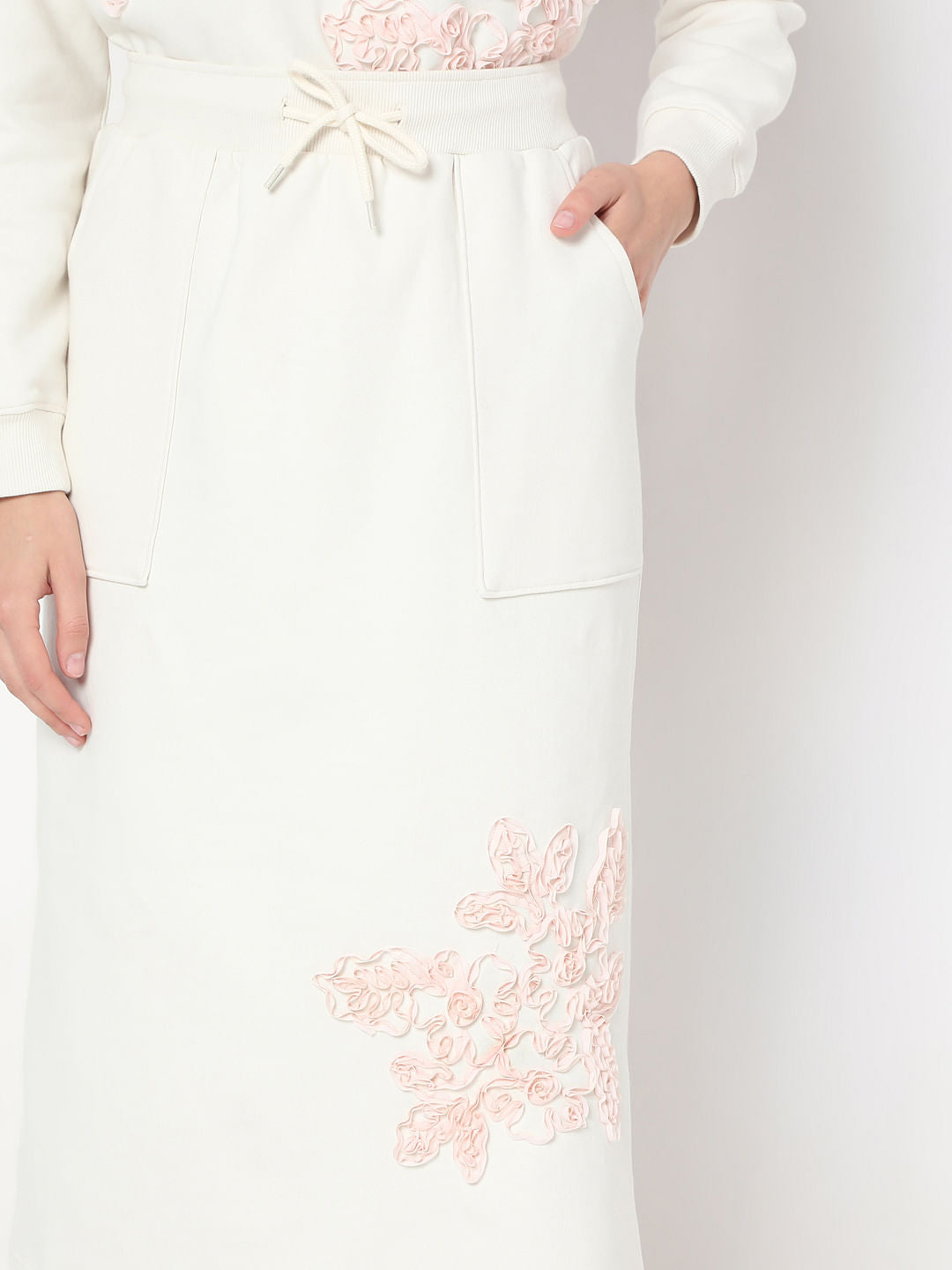 White Printed Skirt