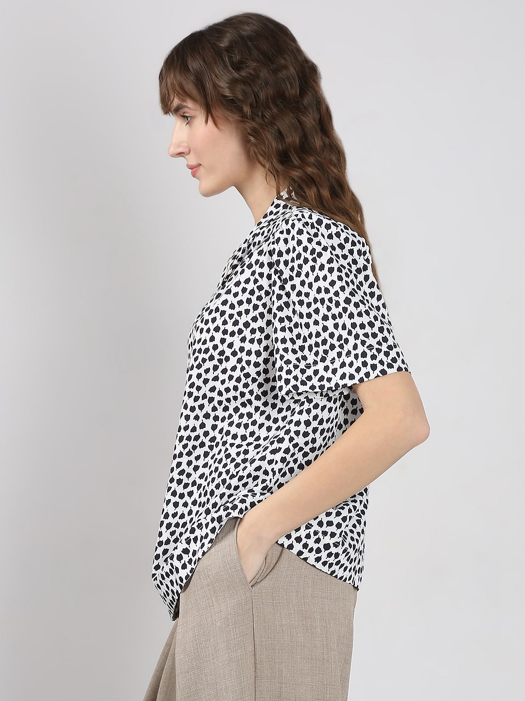 Black & White Printed Top