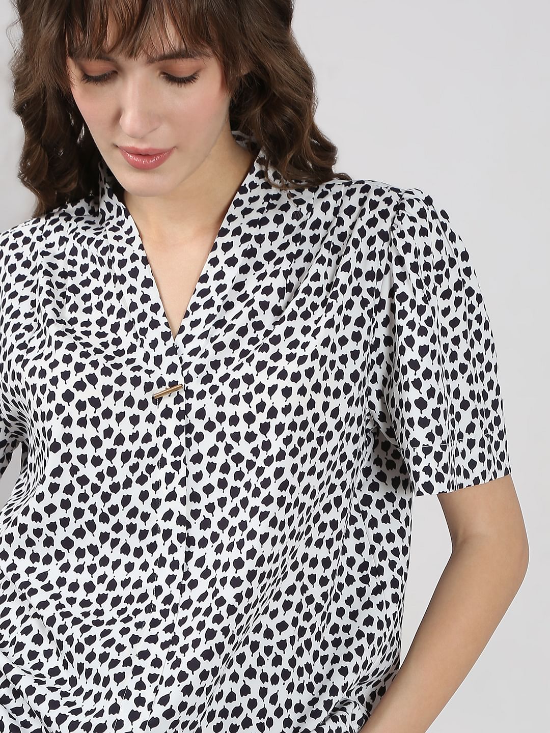 Black & White Printed Top