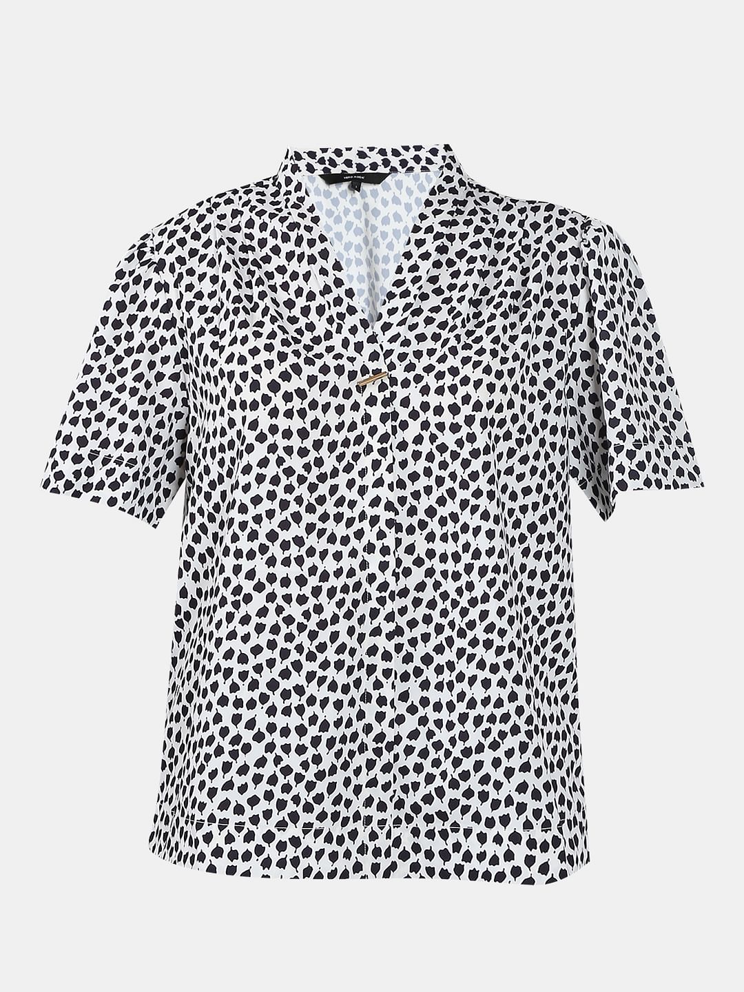 Black & White Printed Top