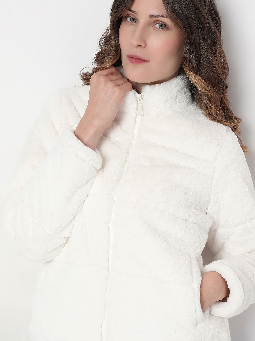 Off-White Faux Fur Jacket