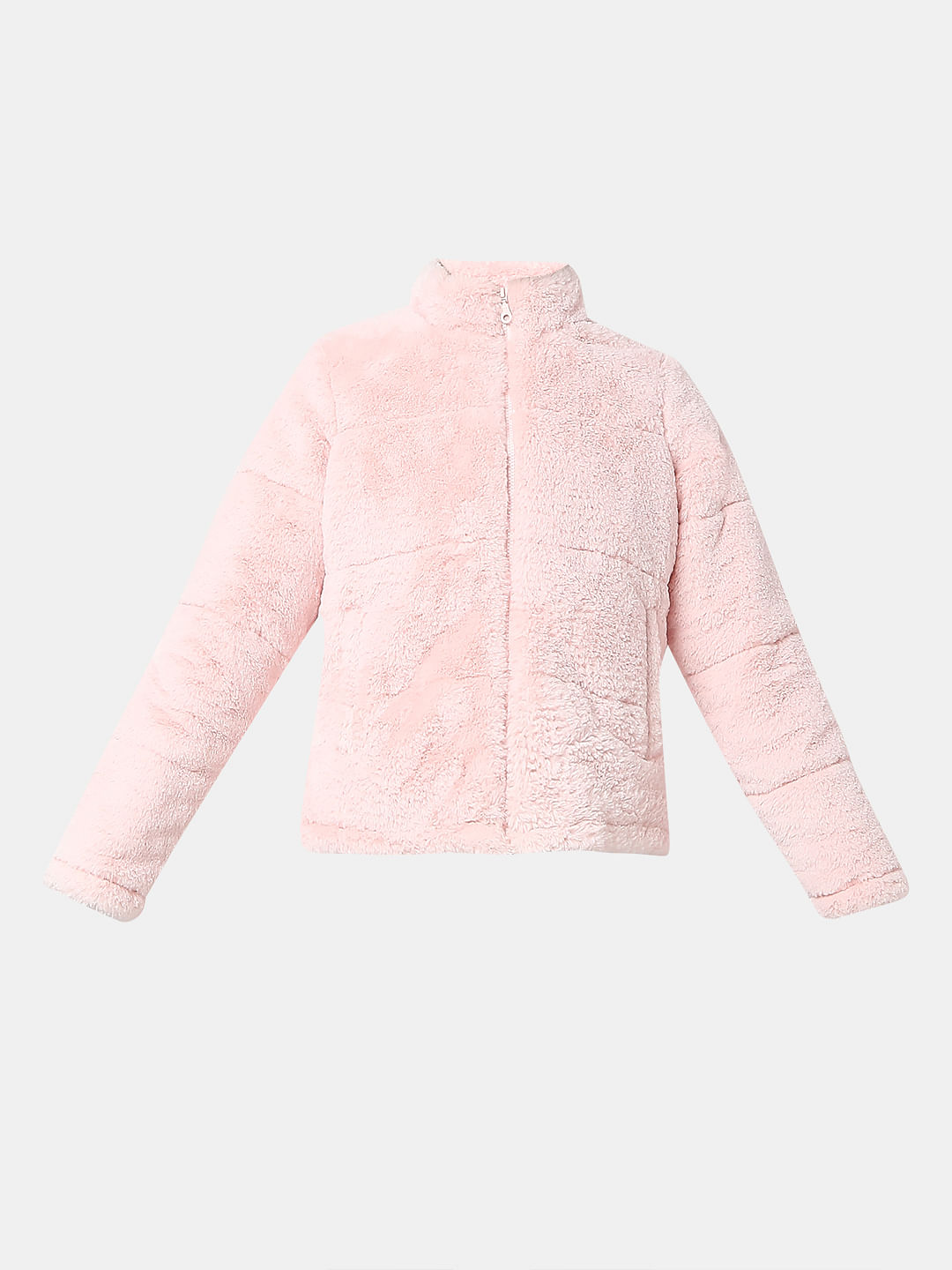 Light Pink Faux Fur Short Jacket