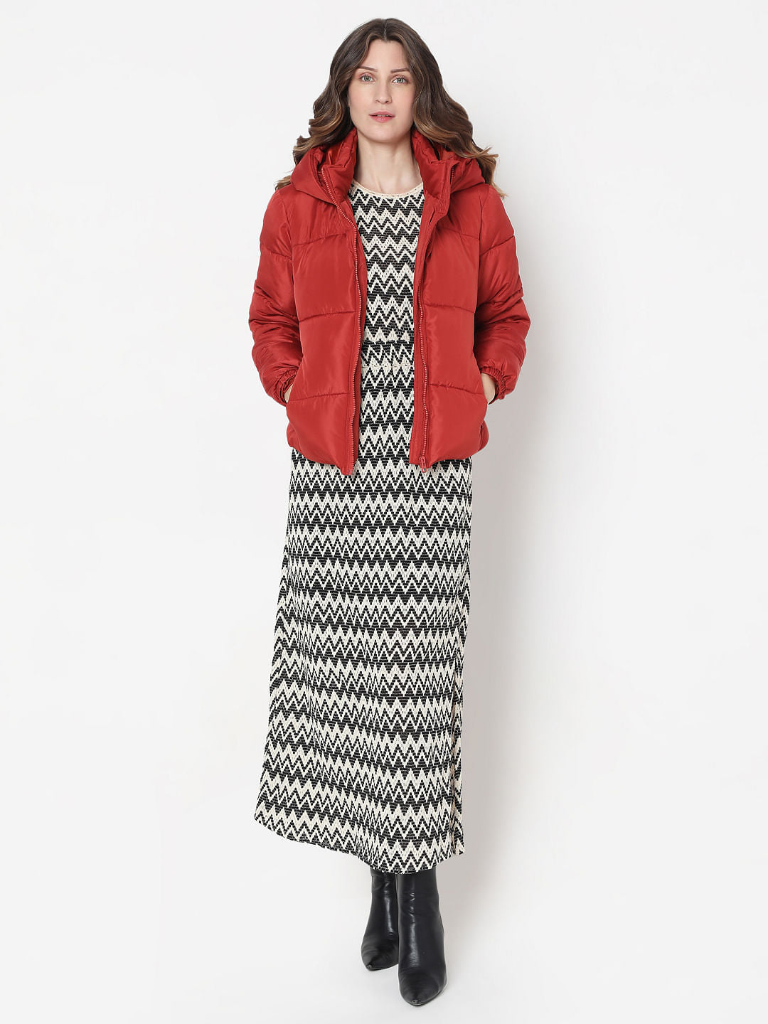 Red Hooded Jacket