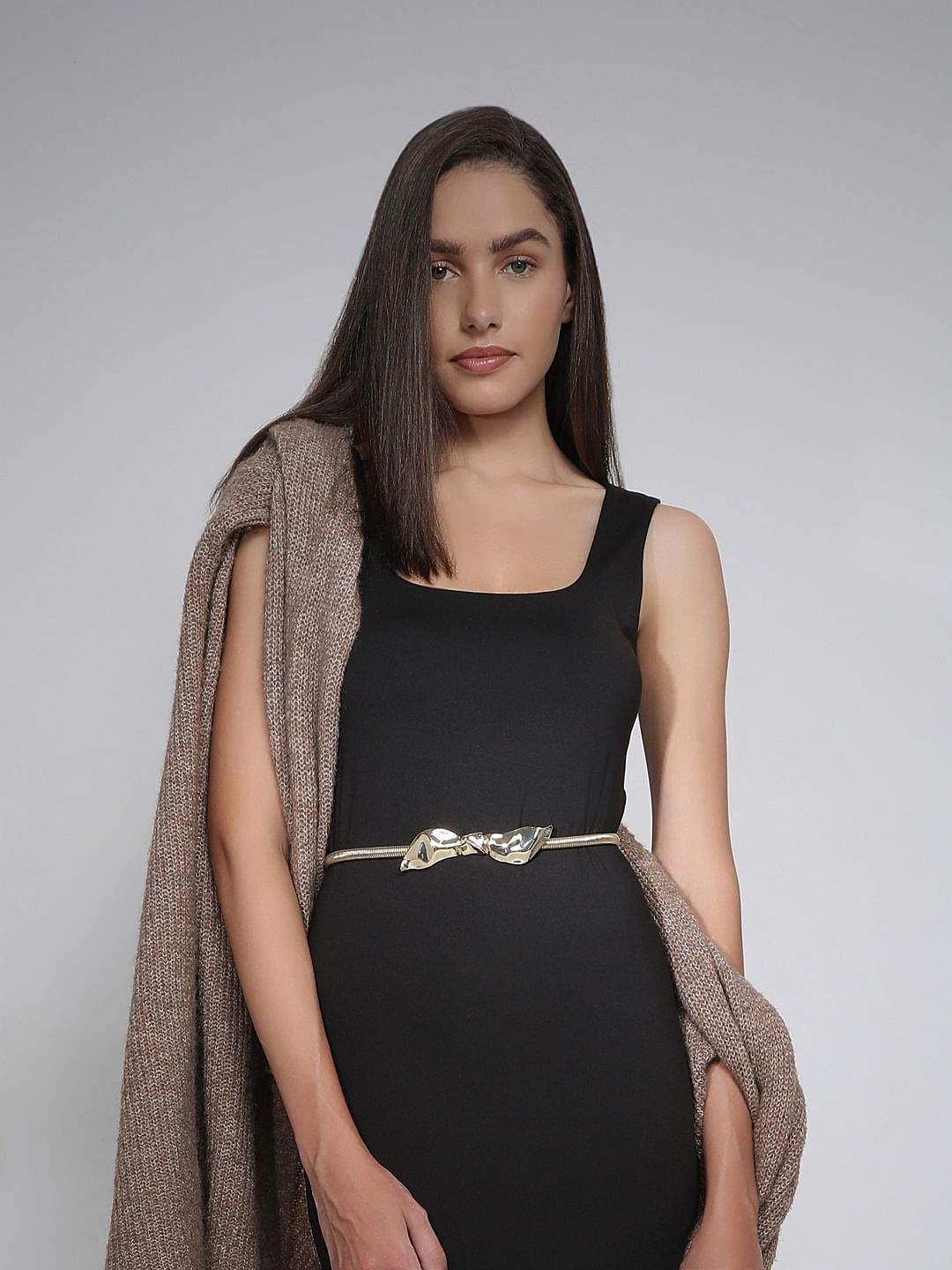 Golden Metal Elastic Dress Belt Golden Metal Elastic Dress Belt