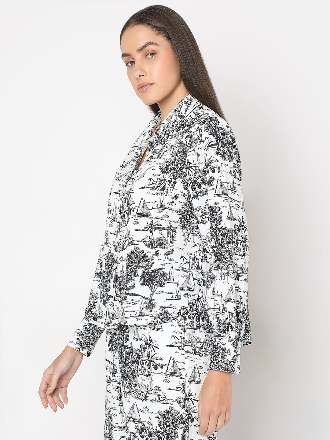 White Printed Shirt