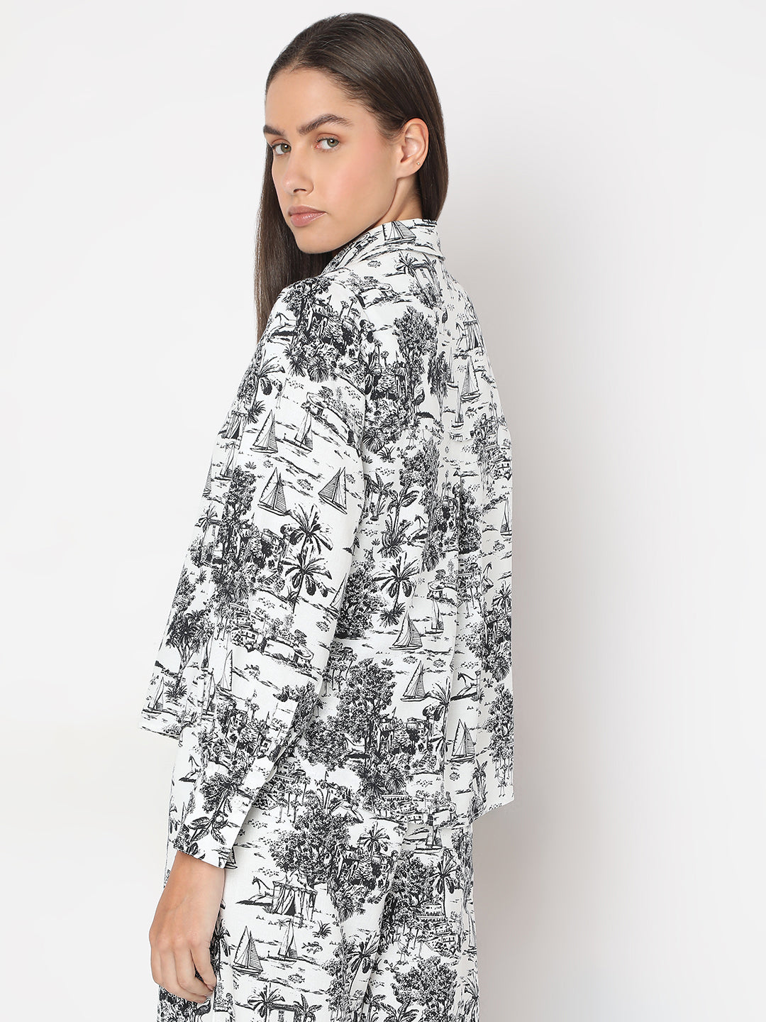 White Printed Shirt