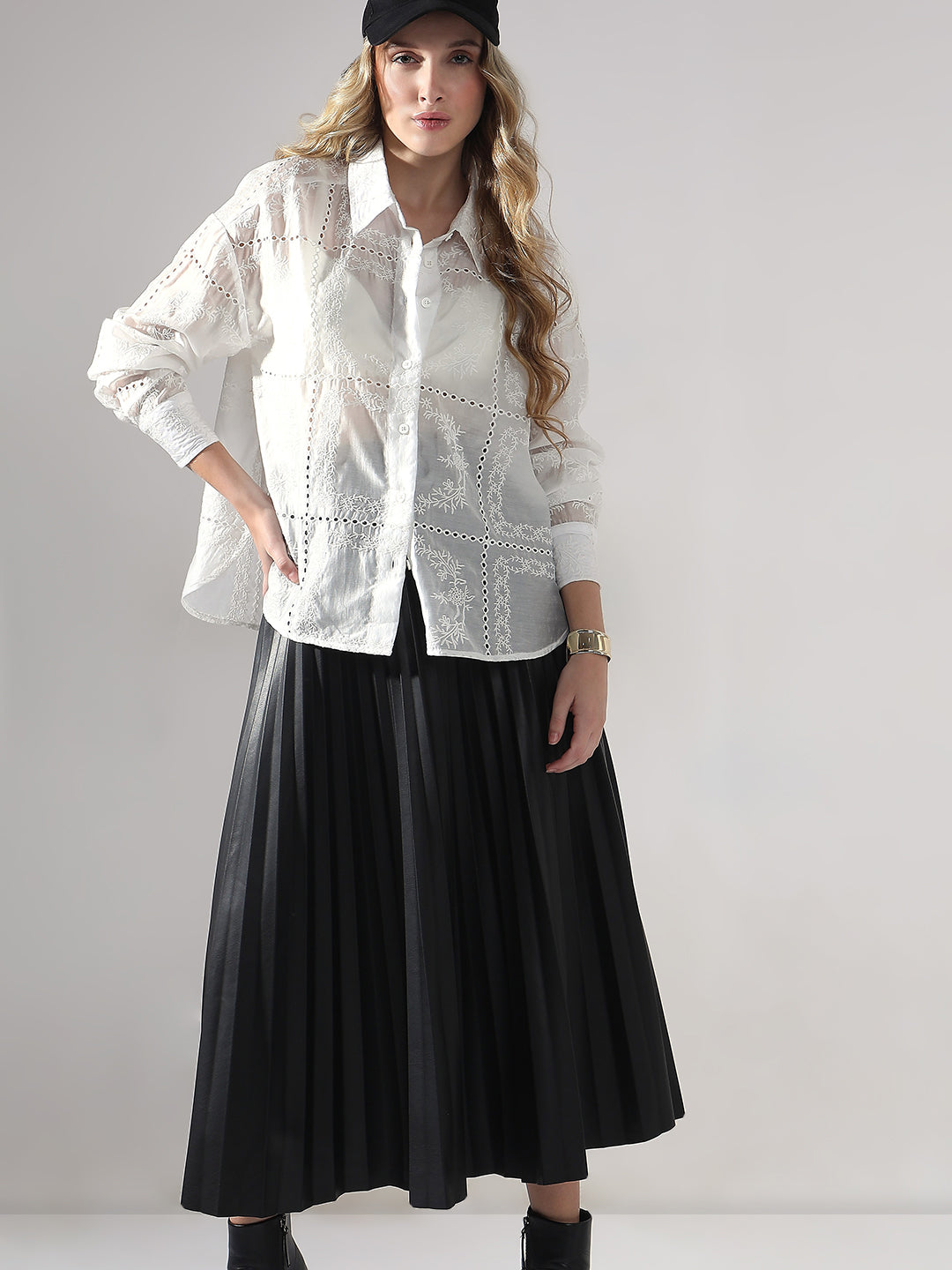 White Embroidered Shirt