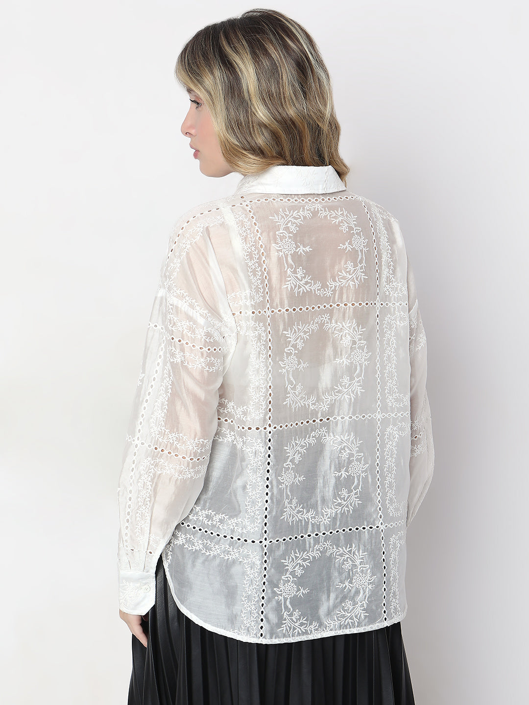 White Embroidered Shirt