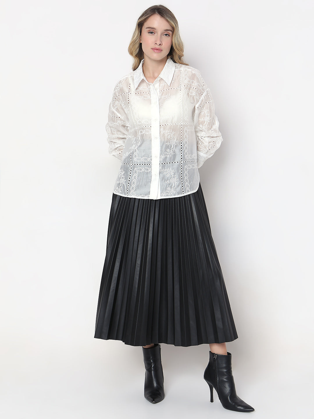 White Embroidered Shirt