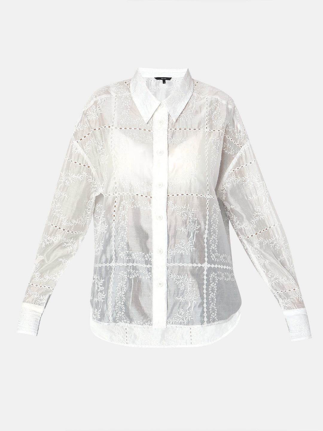 White Embroidered Shirt