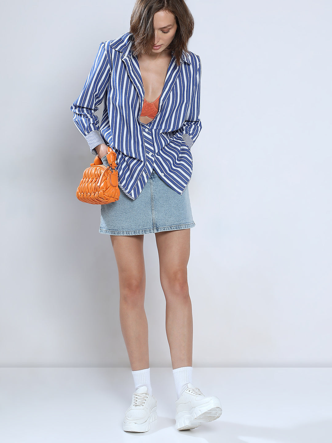 Blue Striped Cotton Shirt