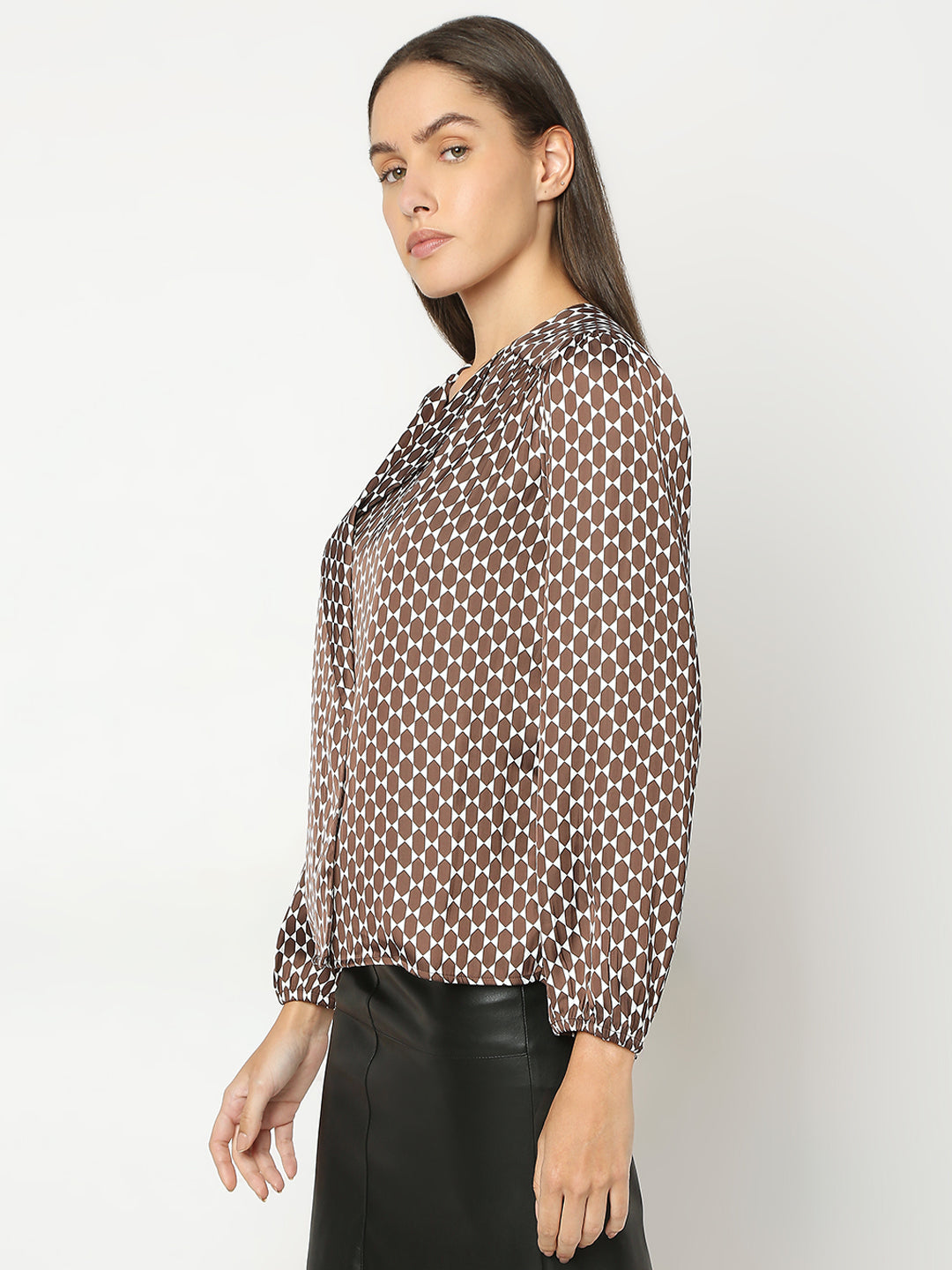 Brown Printed Shirt