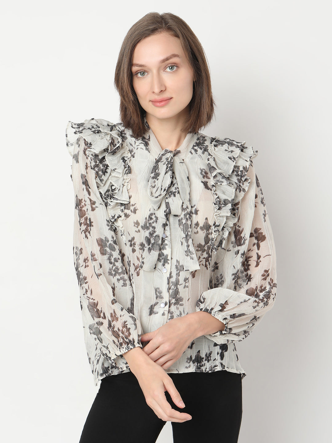 Printed Full Sleeves Top
