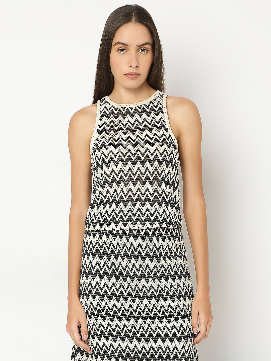 Printed Knitted Cotton Top