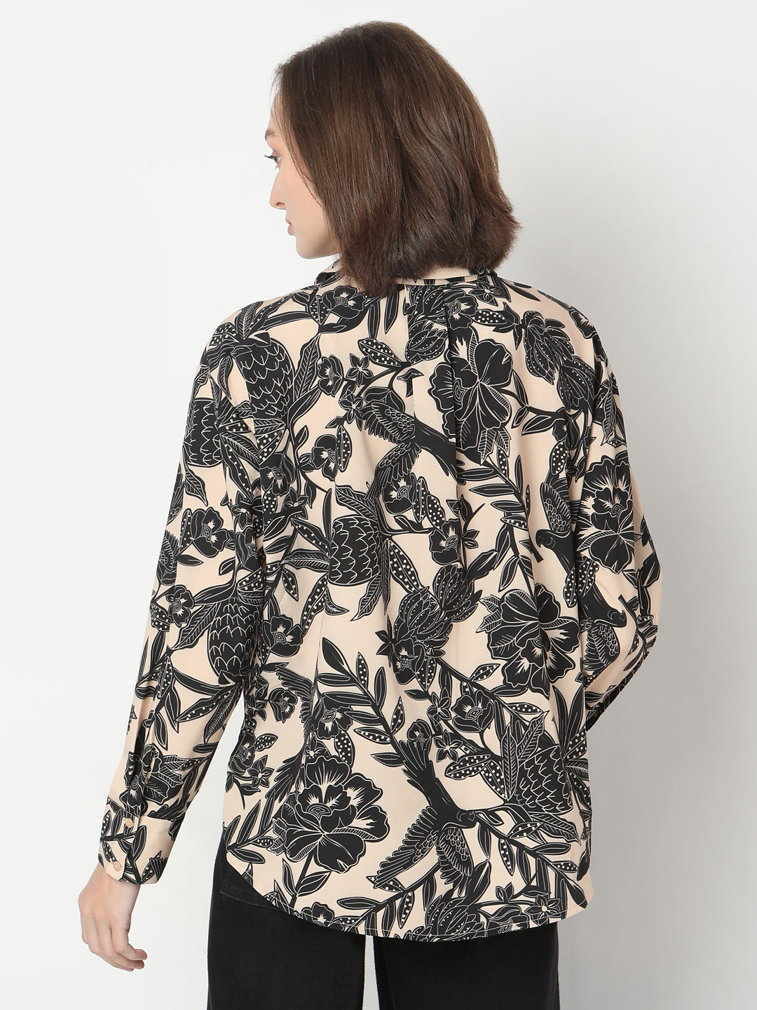 Beige Printed Shirt