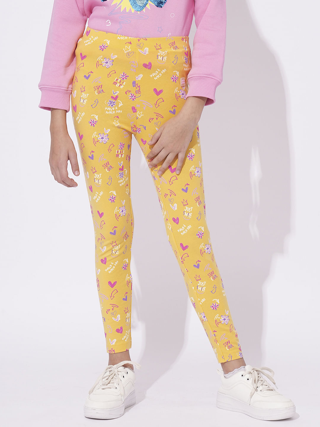 Girls Pack Of 2 Printed Leggings