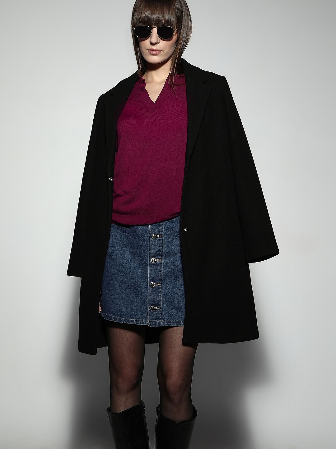 Magenta-Purple Knit Top