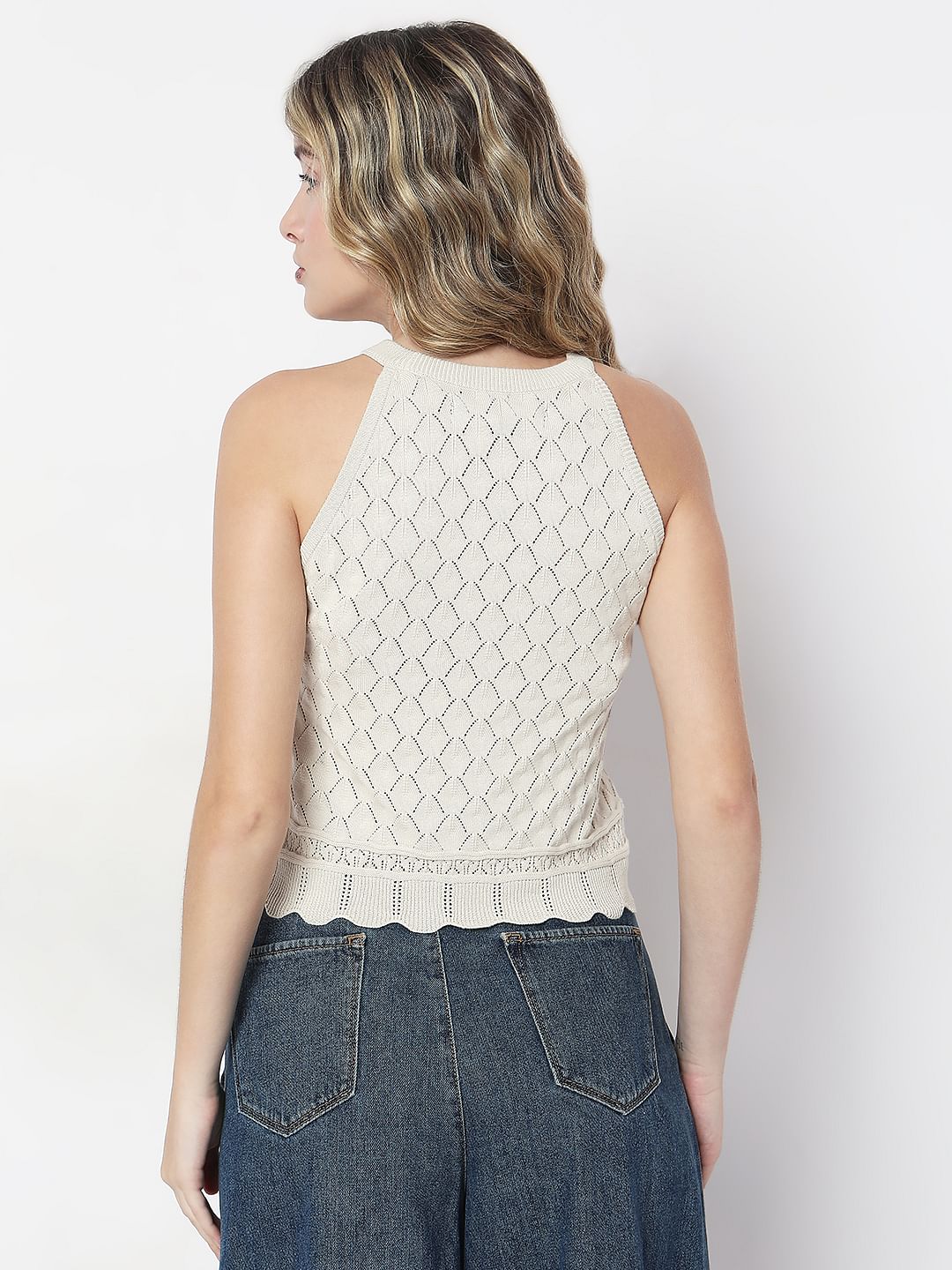 Off-White Knitted Top