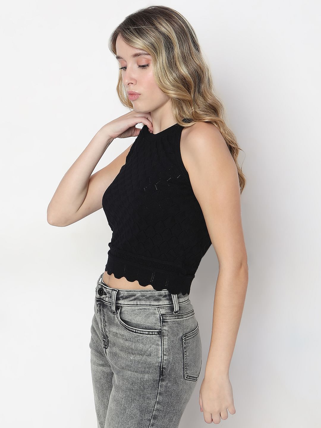 Black Knitted Top